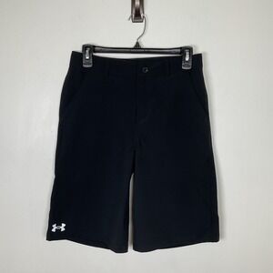 Under Armour Boys‎ Black Golf Shorts UPF 50 Size 18 Adjustable Waist
